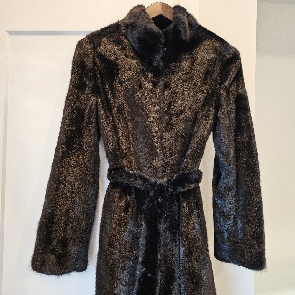 BALLEDY Black Glamma Mink fur coat size S - Picture 2 of 9
